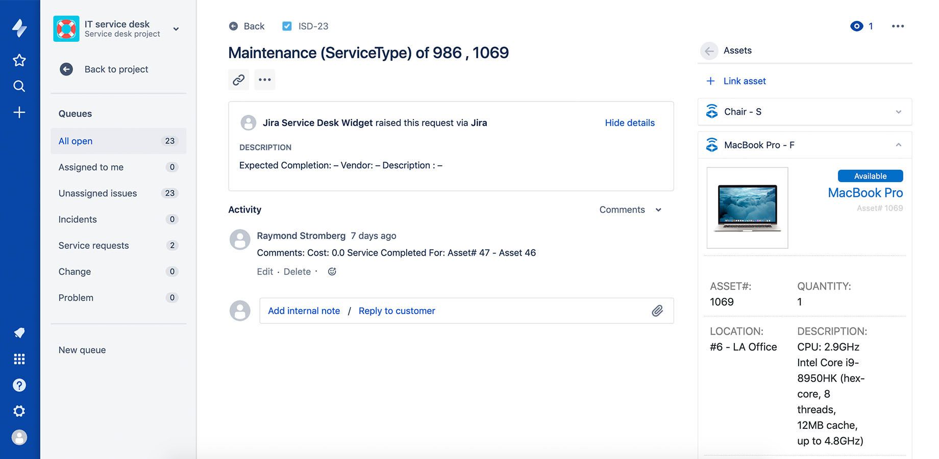 AssetSonar preview JIRA 2