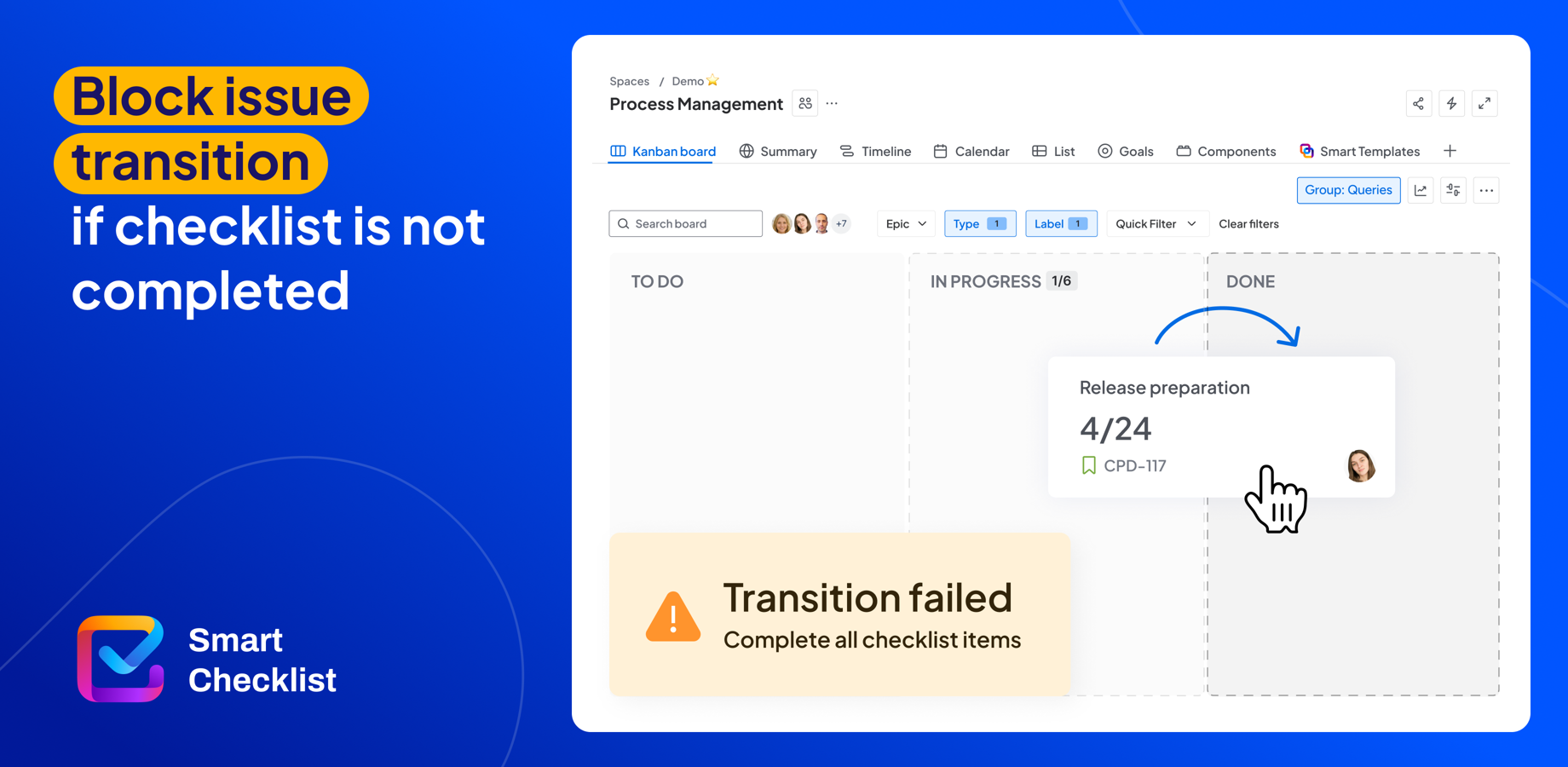 Automatically add checklists to your Jira work items (issues) with Smart Checklist for Jira.