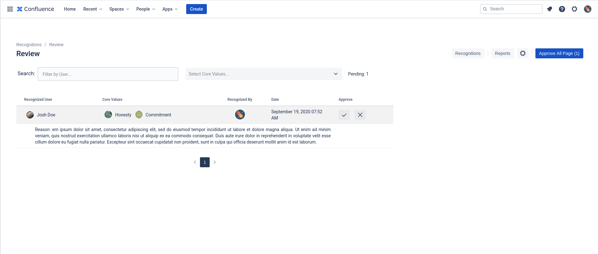 Recognitions in review before publish them