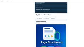 Select an attachment from the list to preview it instantly in the embedded viewer. Use the toolbar to pin the attachment, hide the browser, or access diagnostic information.