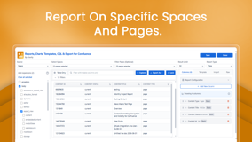 Find and audit every file in Confluence. This attachment report lists the file name, space, size, upload date, version and uploader with image previews, from one CQL query. No page-by-page searching.