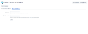 In the Administrator area, you may configure certain values like Issue Limit or Fields Threshold