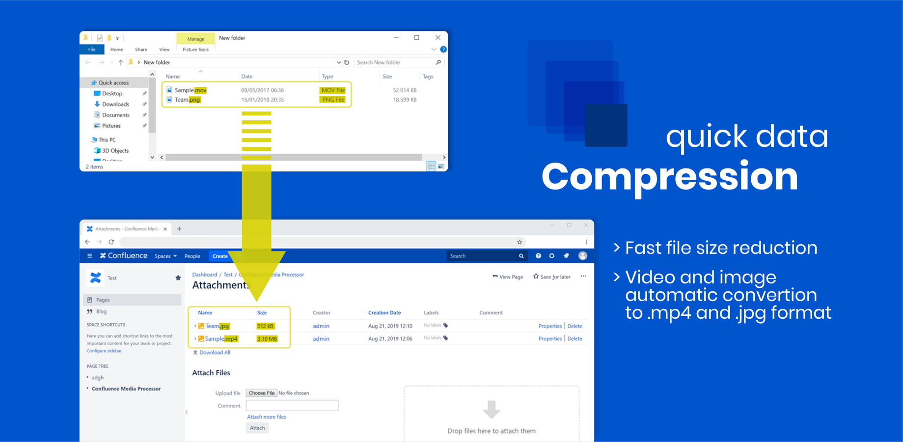 Quick data compression