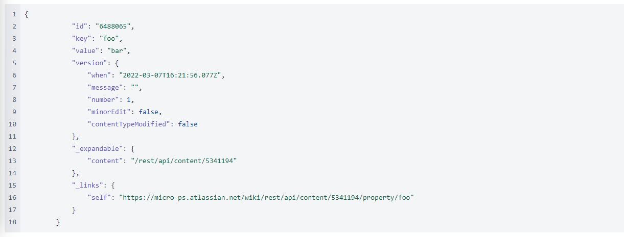 Typical Page Property JSON