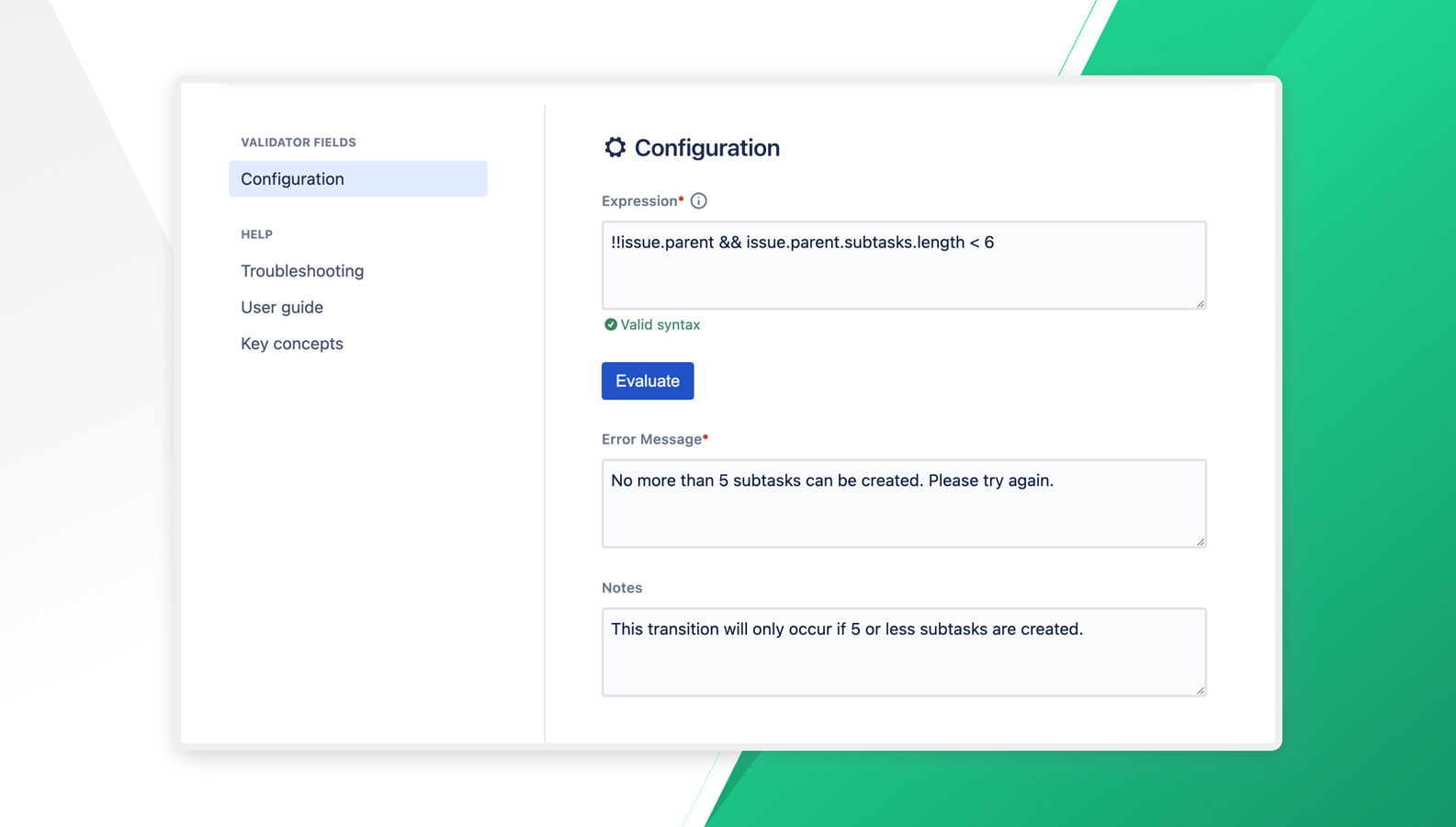 Validate your Jira workflow transitions with conditioned validators