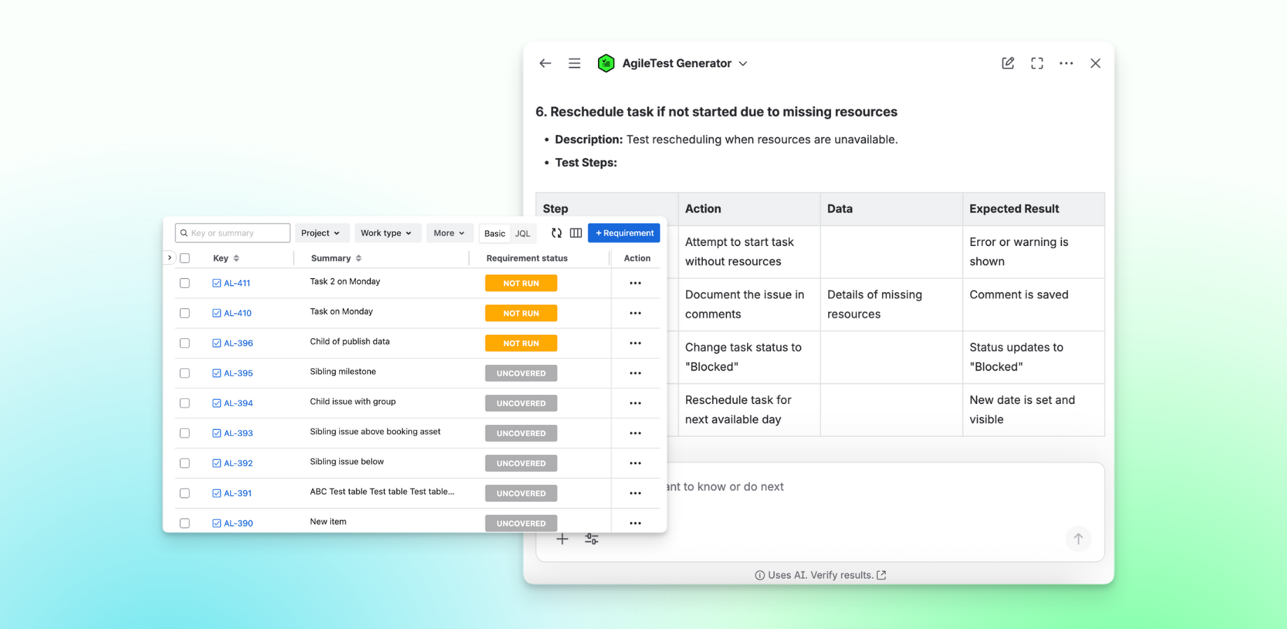 AI-Powered Test Case & Step Generation