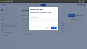 Rename a label