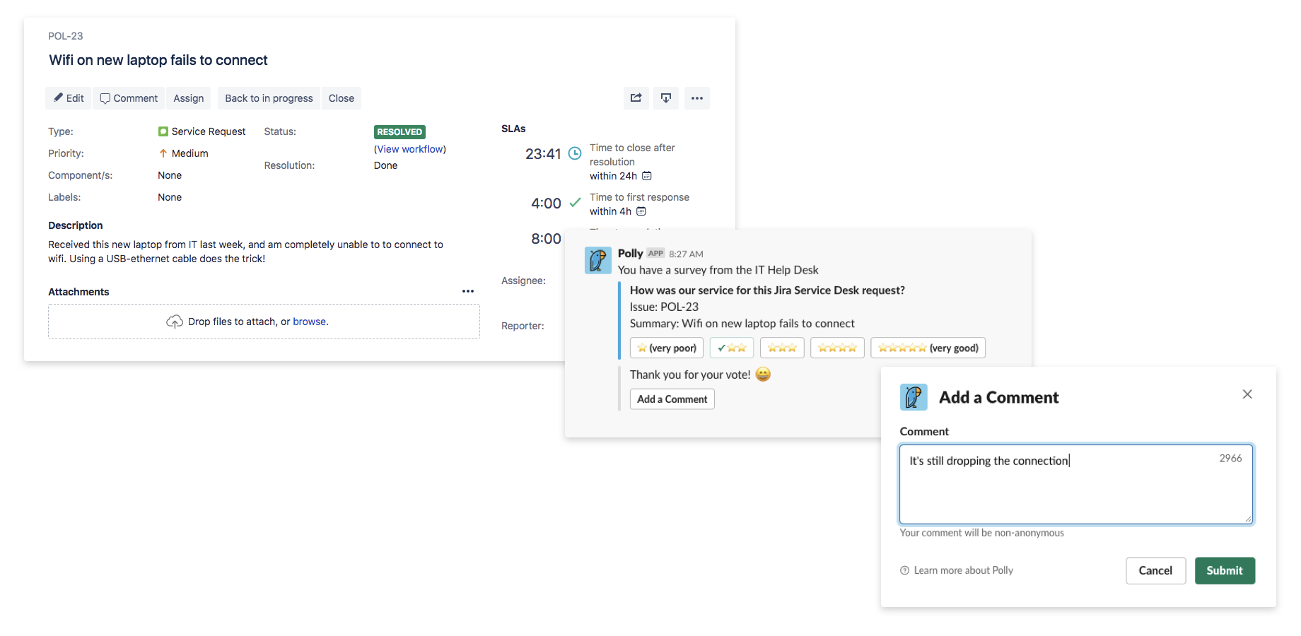 Leave quick feedback in Slack