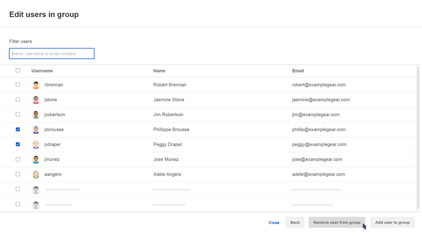 Not an admin? Not a problem. Just have your Jira admin delegate the group management task of select groups over to you. Then simply search for users, add your teammates, or remove them with a single click.