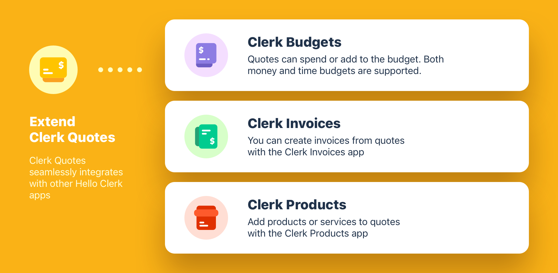Extend Clerk Quotes with Other Apps