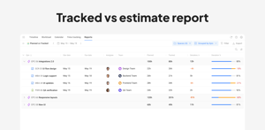 Create a report comparing tracked time to estimates, helping you evaluate performance and make data-driven decisions for future improvements.