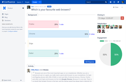 Each stakeholder can vote and view the poll result via the poll details screen or via an embedded Poll macro