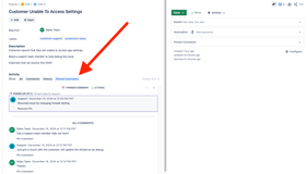 View pinned comments in one of three places: (3) in a dedicated issue activity next to regular comments