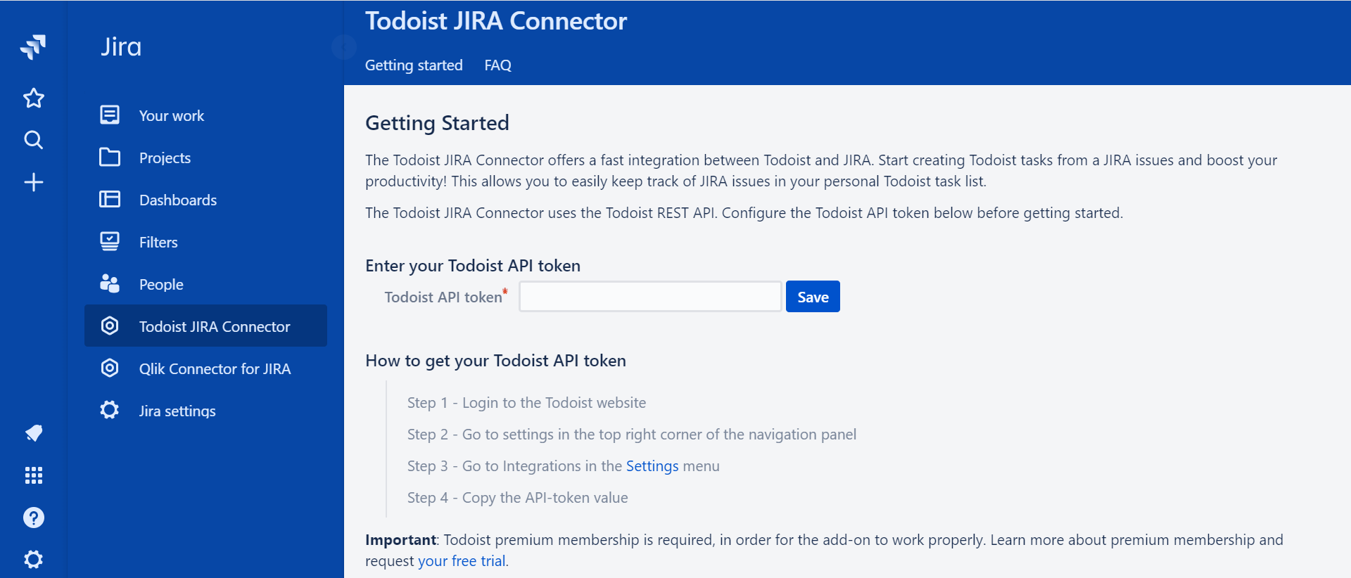 Configure your Todoist API Token