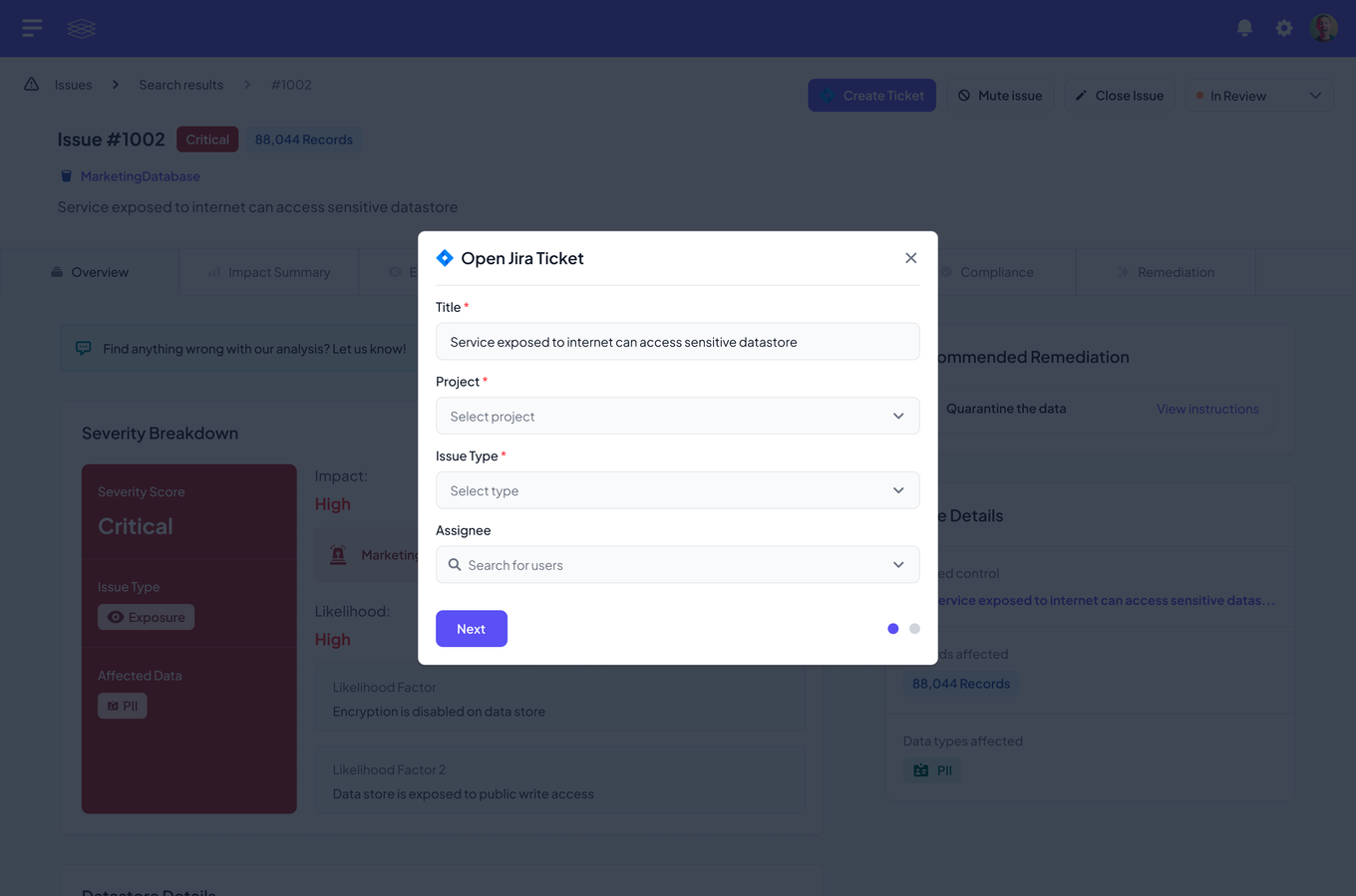 Create Jira Ticket