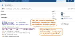 Visual identification of step availability