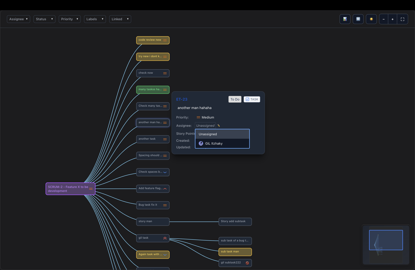 Live editing interface showing real-time field updates and Jira synchronization