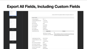 Export All Fields, Including Custom Fields