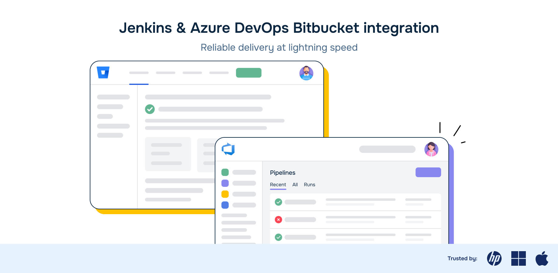 Trigger notifications, builds, alerts or anything else in a 3rd party system like Jenkins, or Azure DevOps. Short video demo on how to trigger Microsoft Azure DevOps pipelines from Bitbucket. FAQs.