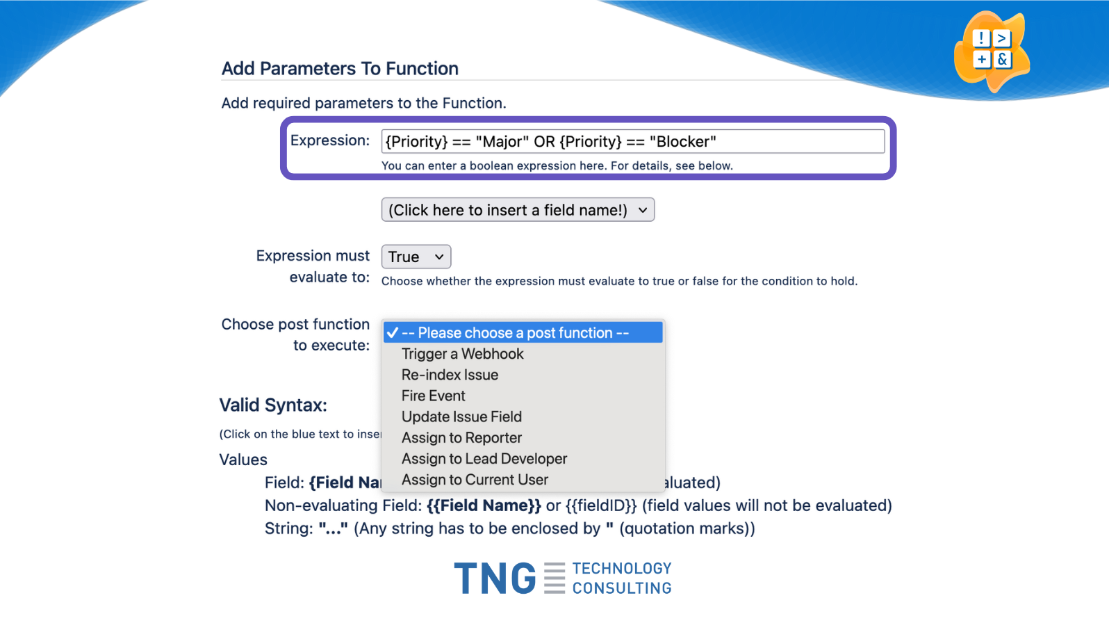 You can compare any boolean expression with any post function.