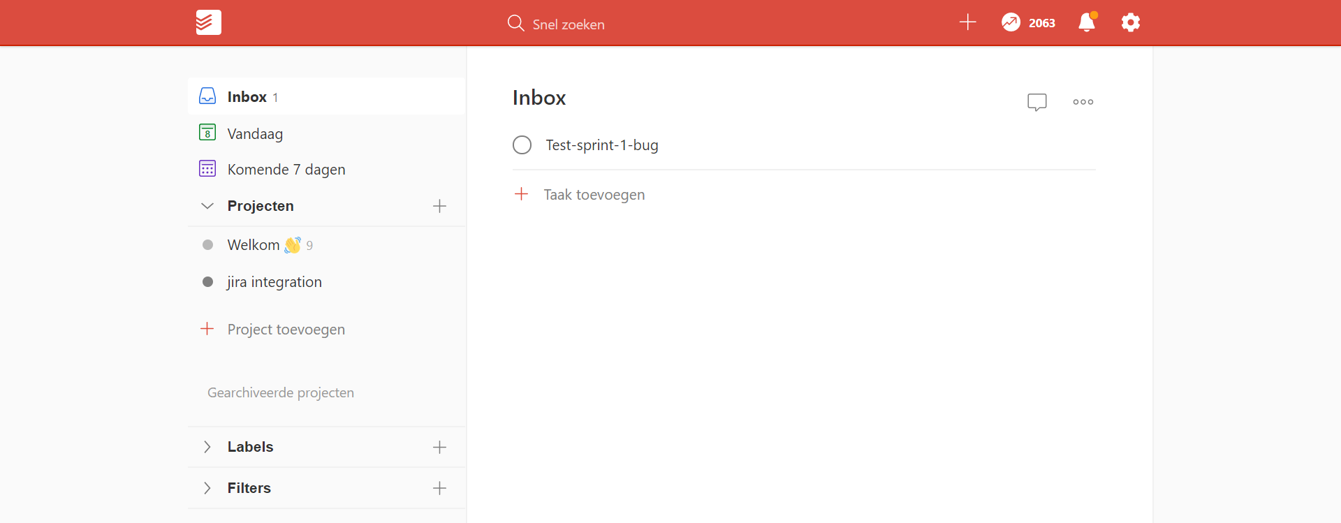 Your task is added to your Todoist Inbox