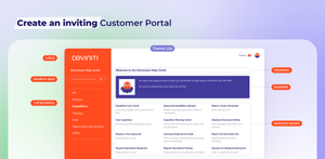 Choose from customizable elements for an inviting Customer Portal