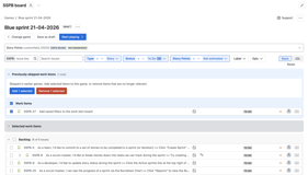 Select Jira work items for each async planning poker game using filters, backlog views, and previously skipped issues, so teams can build the right scope without rebuilding the list from scratch.