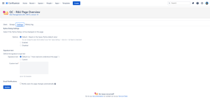Enable the app at a page level and change the signature text