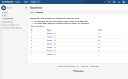 Baselines help you keep track of versions. Jira issues can be raised against a specific version of your requirements.