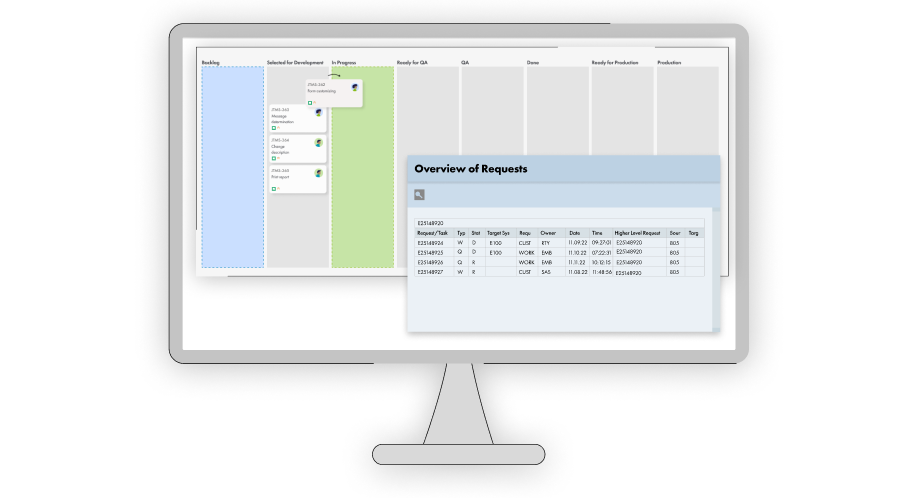 The SAP Transport Panel is the key to efficiency when it comes to working with Jira and SAP. Since both systems are connected, switching back and forth belongs to the past.