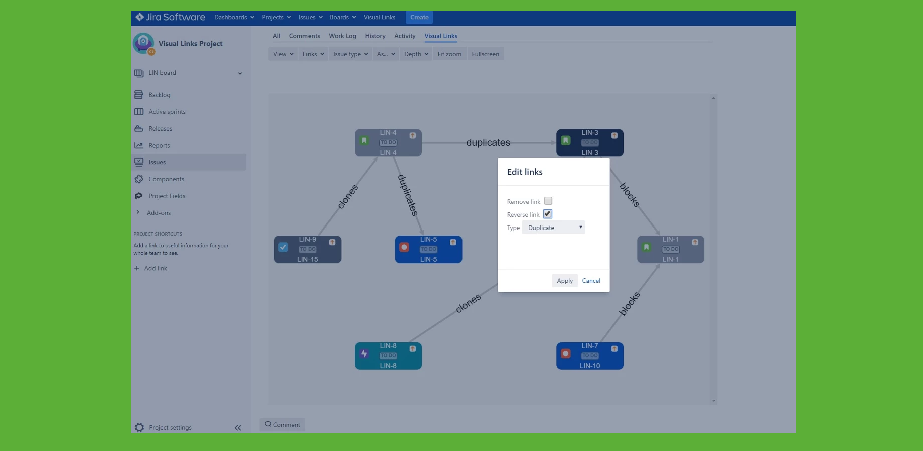 Change linking in an intuitive way
