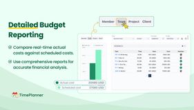 Compare actual costs against budgeted amounts to monitor financial performance.