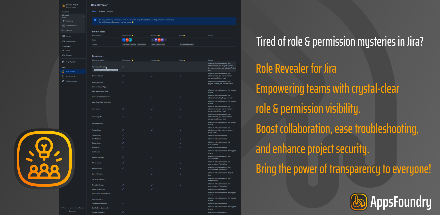 Ever wished you could see through walls? Role Revealer lets you peek into the world of permissions, no superpowers required! Know who can do what and make decision-making as easy as a comic book flip.
