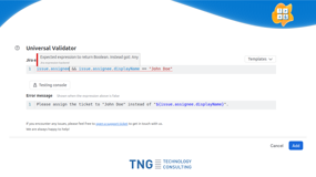 Syntax highlighting is offered for all our input fields. This way, you can directly spot and fix any syntax errors you might have.