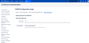 SCIM Configuration Page