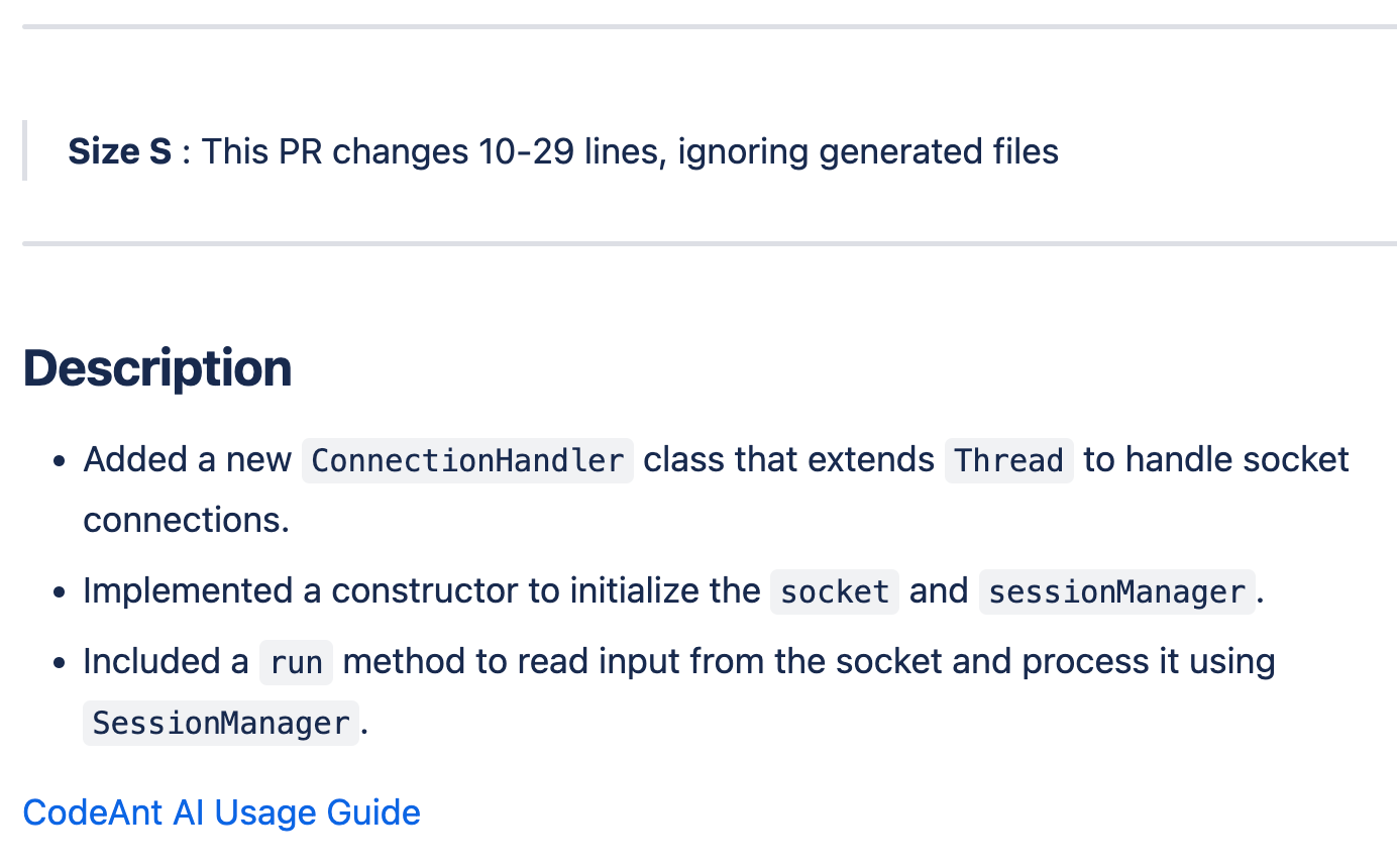Summarize pull request changes concisely to help the team quickly understand their impact.
