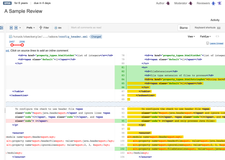 Example selection on review page.
