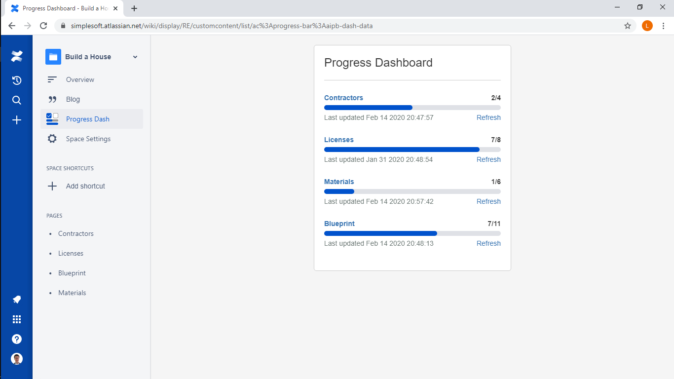 Progress Dash