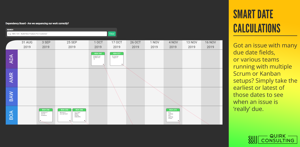 Smart due date calculations ensure you can compare teams with different Jira configurations (e.g. Fix Version dates, Sprint dates etc.)