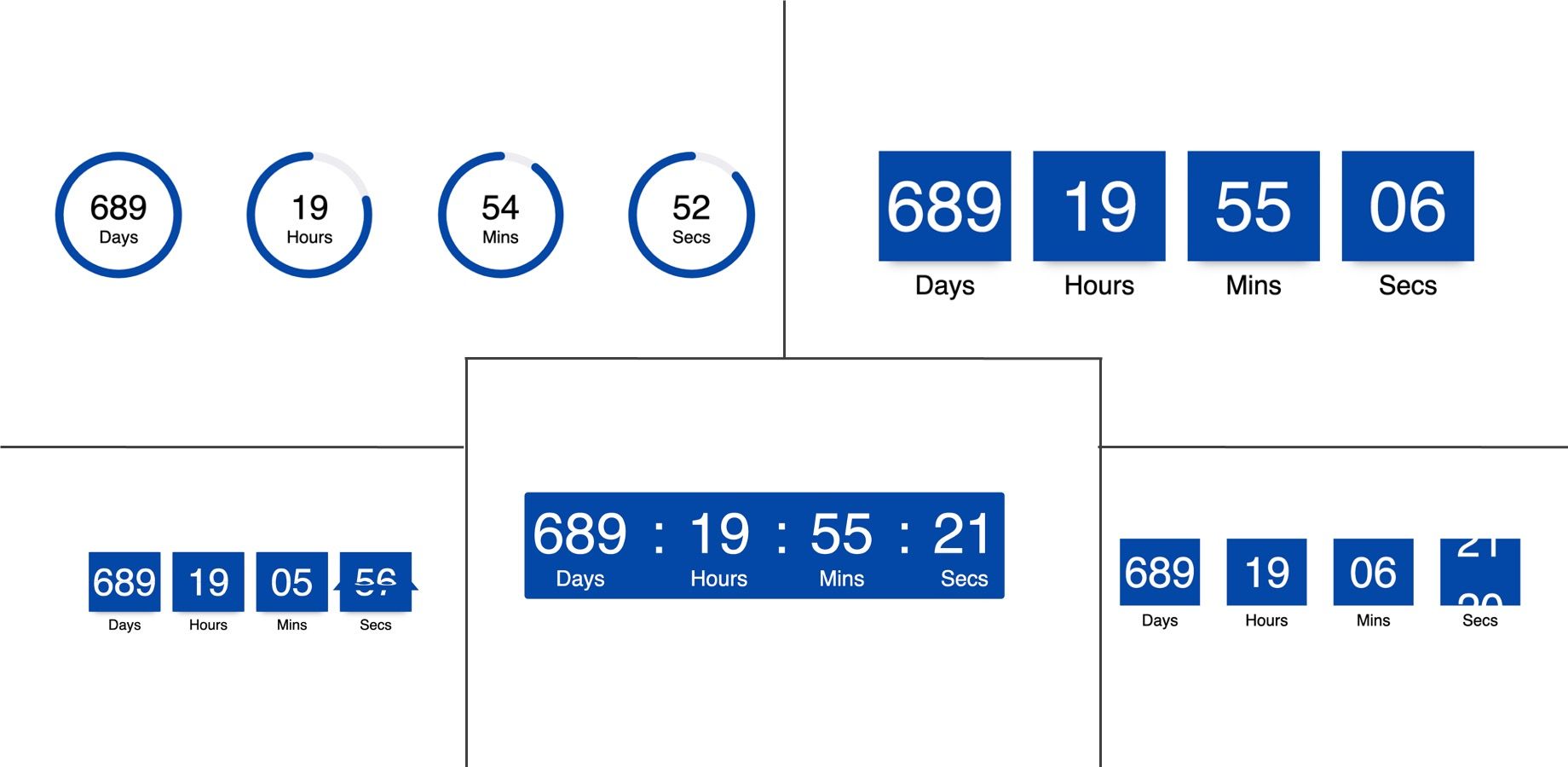 Choose your preferred type of clock to be displayed for the countdown.