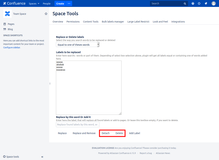 You can detach defined labels from the space. Or delete them : affect other spaces.