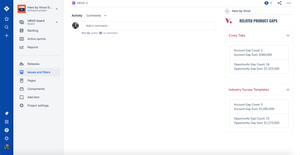 View product gap metrics related to Jira issues