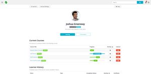 Powerful learner profile management. Easily view current progress and completion history of your learners.