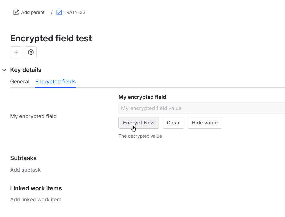 Unencrypted field in Encrypted Field Cloud