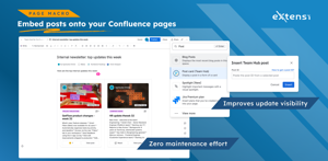 Select a macro or paste a link for Team Hub