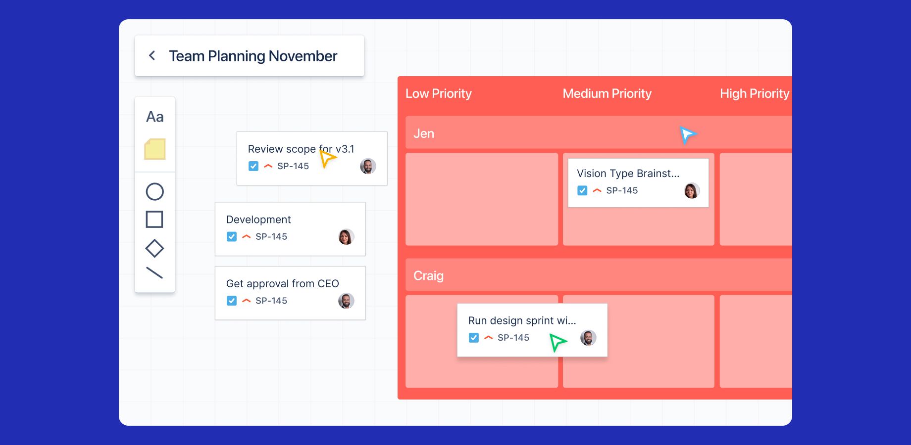 Drag and drop to take Jira actions