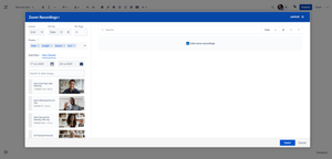 Connect with Zoom to load your recordings