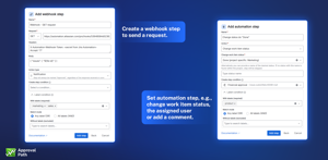 Webhook and automation steps