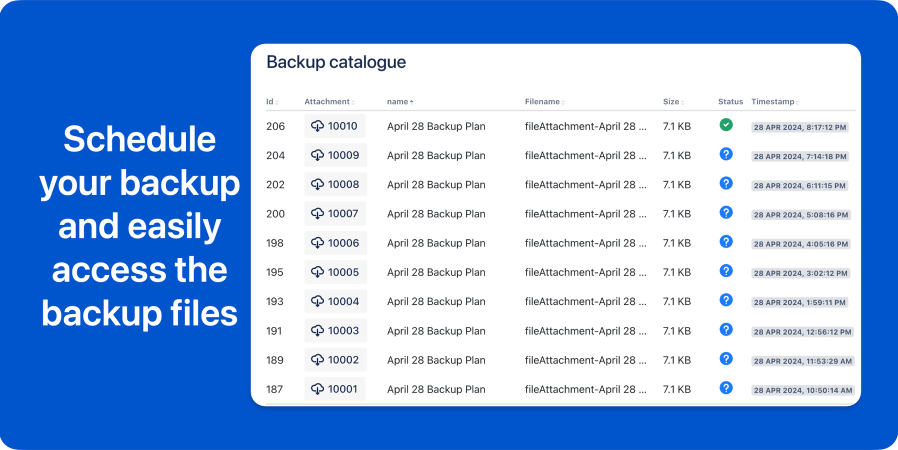 Backup Catalogue