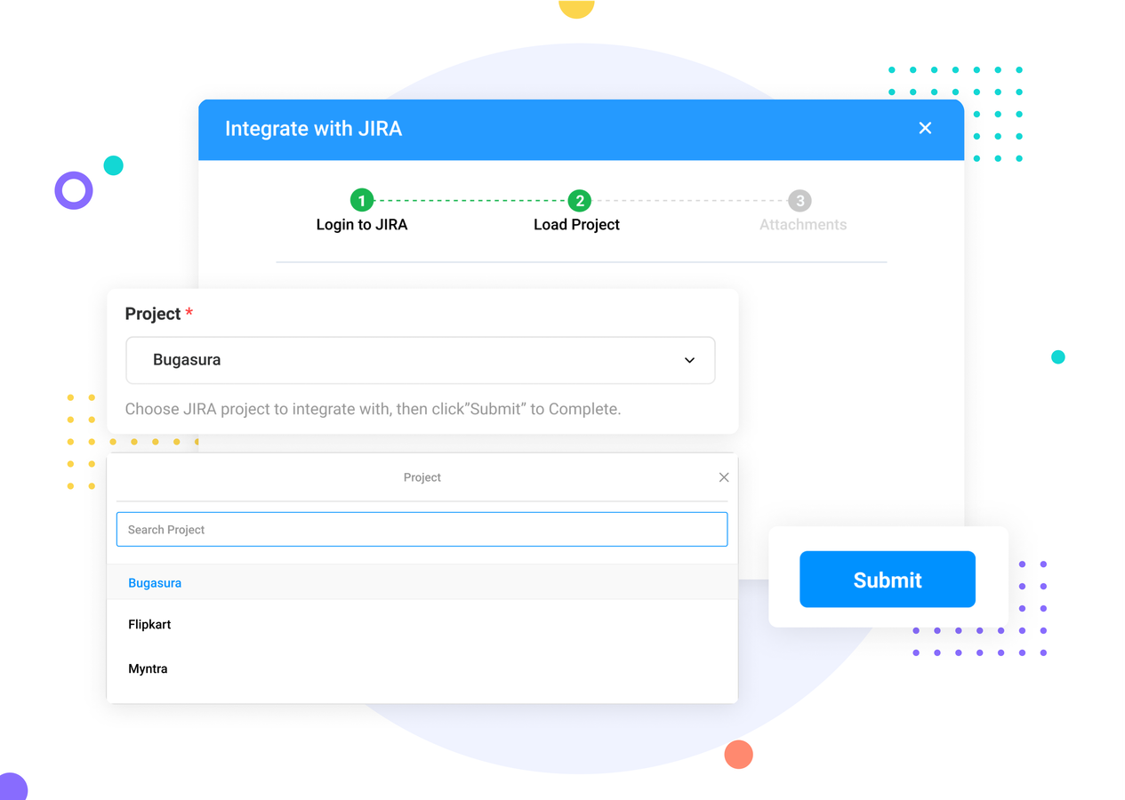 Select a project from the Jira Projects list